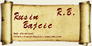 Rusin Bajčić vizit kartica